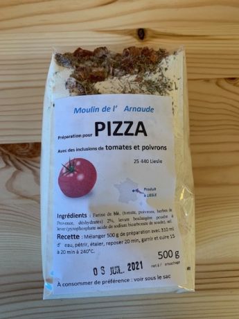 Préparation pour pizzas aux tomates et poivrons