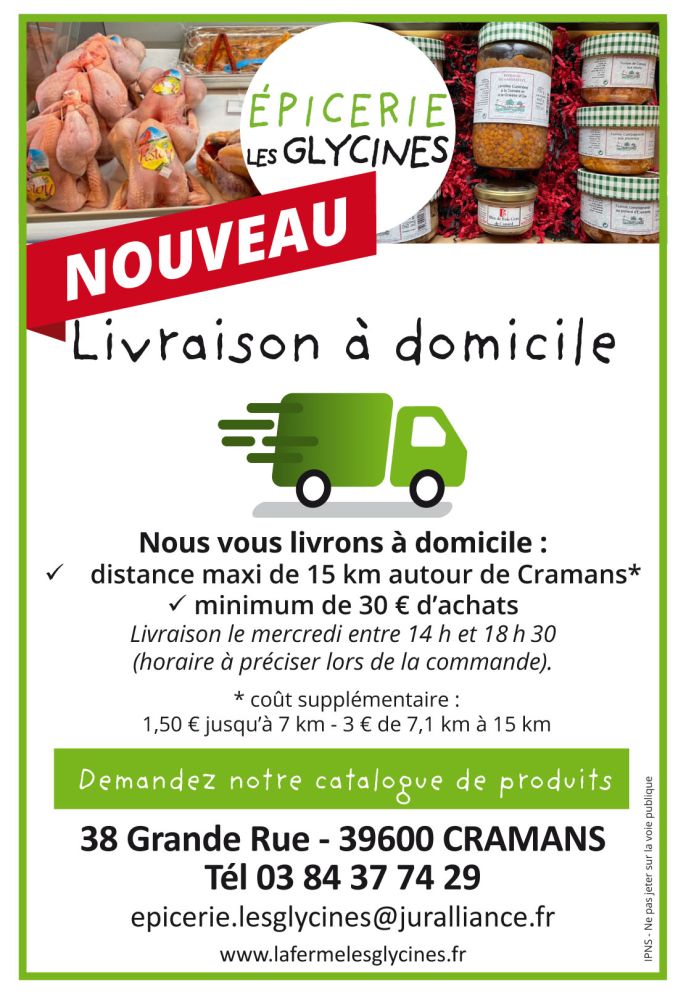 Livraison à domicile autour de Cramans